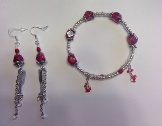 Bracelet and earrings