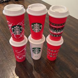 Starbucks reusable cups with lids