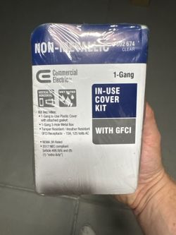 Commercial Electric 1-Gang In-Use Cover Kit with WR GFCI