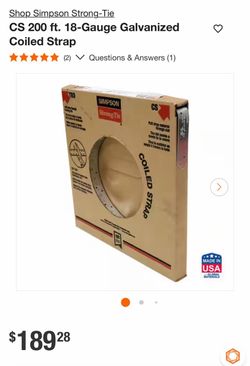 CS 200 ft. 18-Gauge Galvanized Coiled Strap