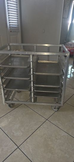 Pan Bottom Load Double Aluminum Bun / Sheet Pan Rack