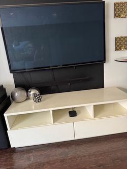 CB2 White High-Gloss Media Console