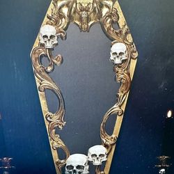 Christian Siriano 3D Halloween Skull MIRROR Gothic Mirror gold BRAND NEW