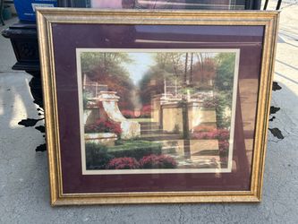 Framed Garden Scene Art Print