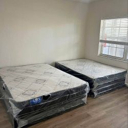 New FULL SIZE MATTRESS WITH BOX SPRING SET FREE BOX SPRINGS FULL SIZE BED 