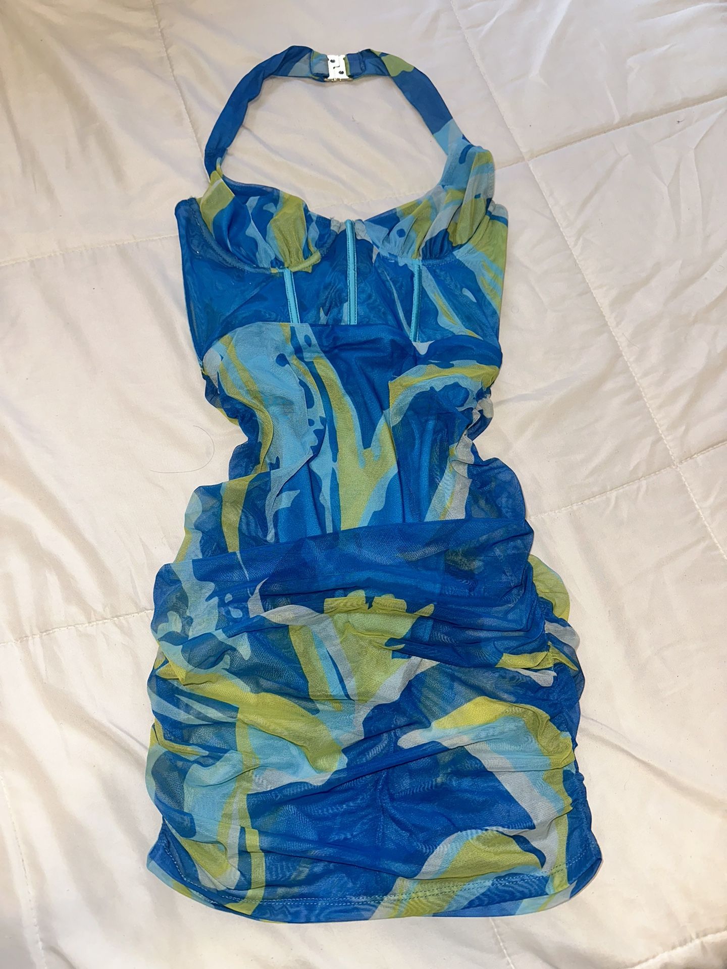 Size 2 Halter Mesh Mini Oh Polly Dress