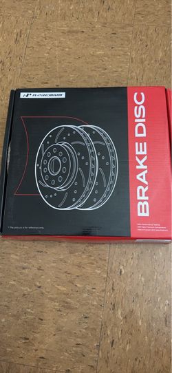 A-Premium 12.58 inch (319.6mm) Front Drilled and Slotted Disc Brake Rotors