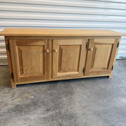 Wooden sideboard with three doors made of solid wood