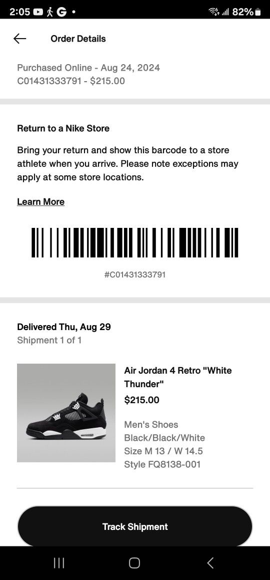 Air Jordan 4 Retro White Thunder | Men’s Size 13 | FQ8138-001 (2024) NEW IN BOX
