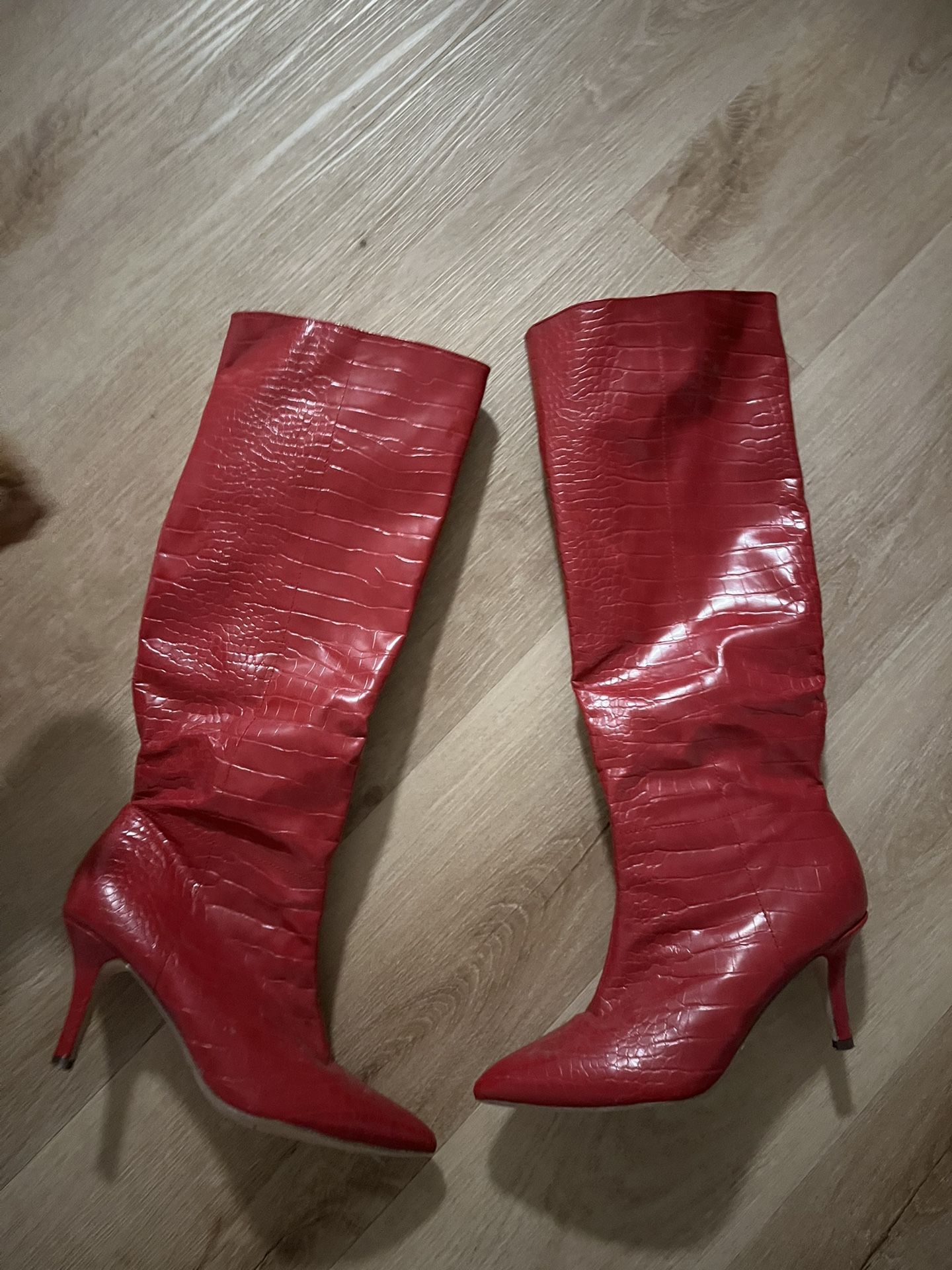 Red Lulu boots