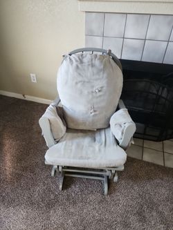 Grey rocking chair