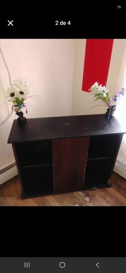 brown and black table