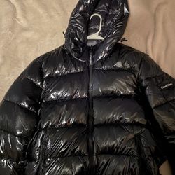 Black Calvin Klein Shiny Puffer XL
