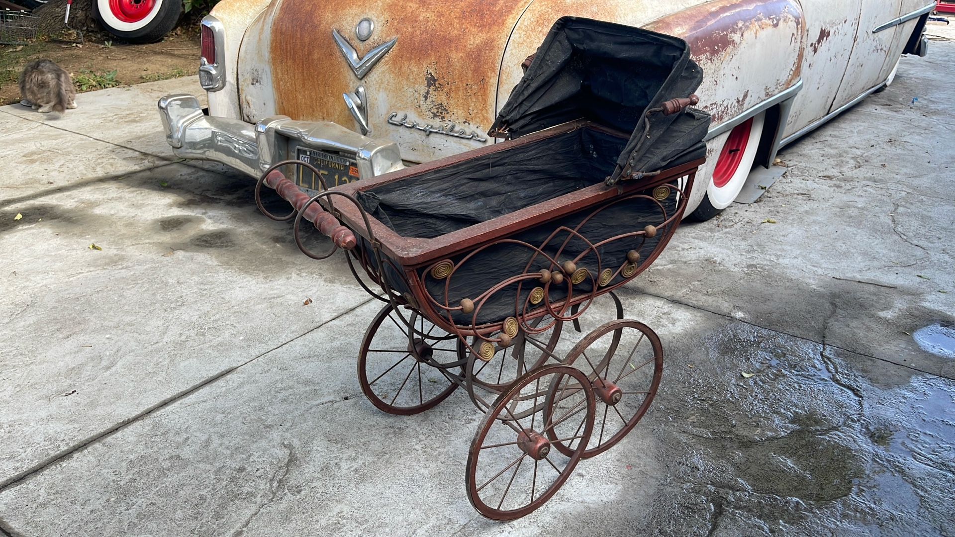 Antique baby stroller