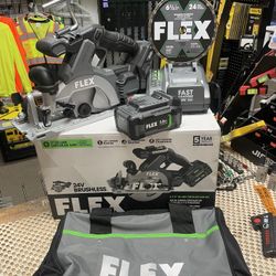 FLEX 6-1/2" IN-LINE CIRCULAR SAW KIT $279 ( 5.0Ah Battery & Charger included ) 