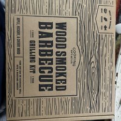 Wood smoked BBQ grilling kit 
