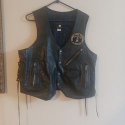 Chaleco Negro De Vaqueta Size Mediano