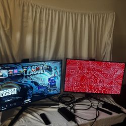 Two LG 27" UltraGear OLED 240Hz Gaming Monitor (27GS95QE) - Like New