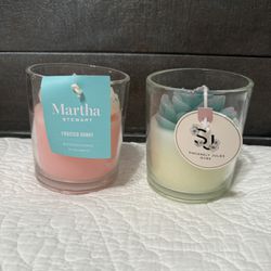 Succulent Candle And Donut Candle 