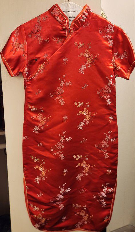 Red Cheongsam Dress Set 