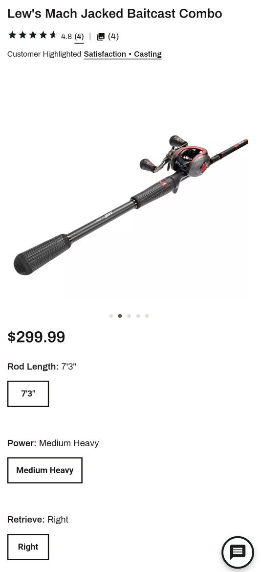 (Brand New) Lews Mach Jacked Baitcasting Combo