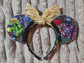 Disney Minnie Mouse Ears Headband Stained Glass