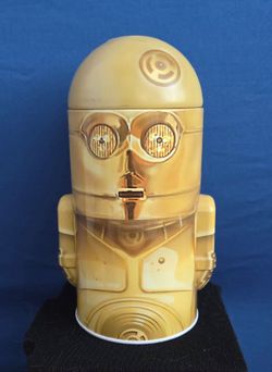 Star Wars C-3PO Tin Coin Bank 7.5" tall