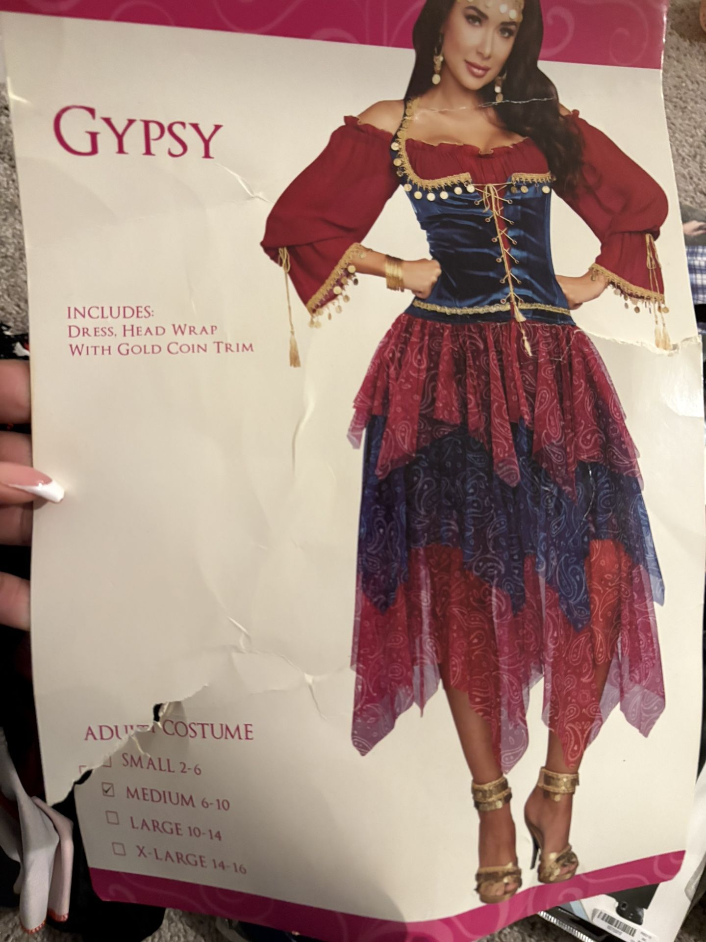 Gypsy Costume Size Medium