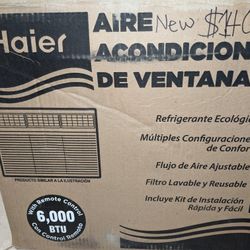 New Haier 6,000 Btu Window Ac Unit 