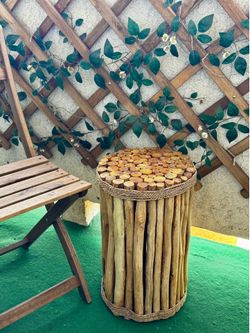 Tree Branch Teak Wood Side Table Accent Table End Table