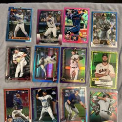 Topps Chrome Baseball Card Lot (12 Cards)