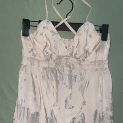 Cream Flowy Long Dress