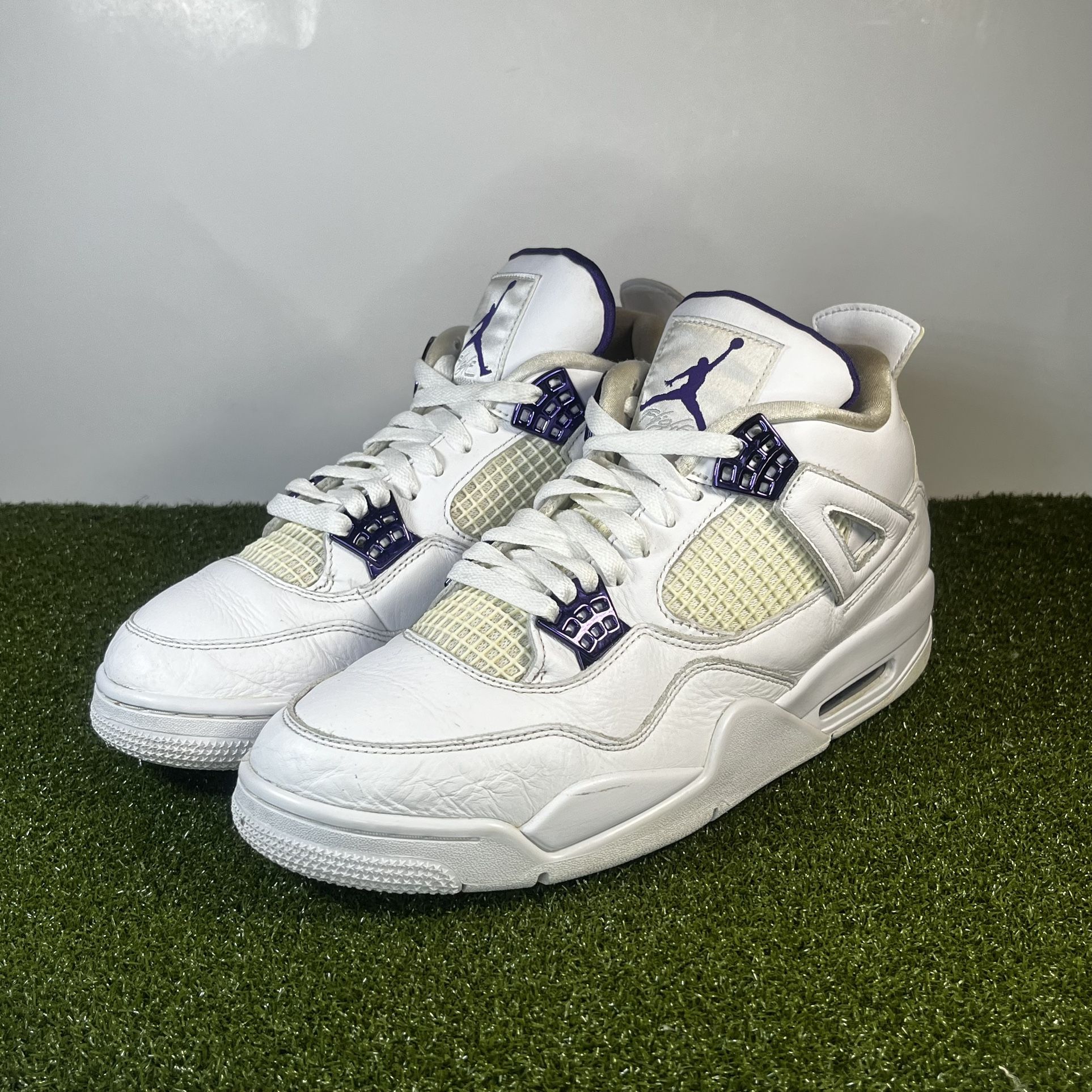 Nike Air Jordan 4 Retro Purple Metallic White CT8527-115 Mens Shoes Size 10