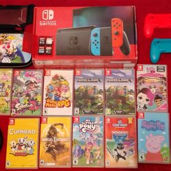 Nintendo switch video game bundle with 15 switch games and accessories complete in box tested