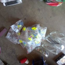 Earplugs And Safety Glasses