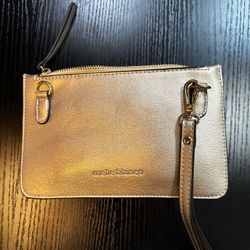 Melie Bianco Metallic Gold Crossbody / Wristlet Bag 
