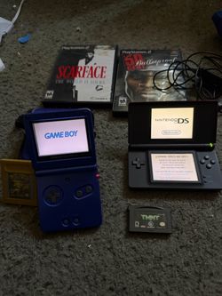 Gameboy sp, DS Lite, and ps2 games