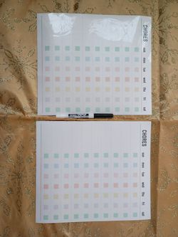Reusable Laminated Pastel Chore Charts x2
