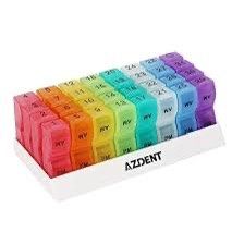 AZDENT Monthly Pill Organizer with AM/PM Compartments