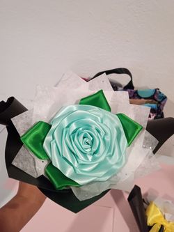 Everlasting Ribbon Flower Bouquet - Handmade