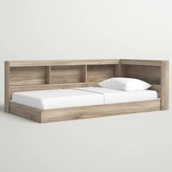 Twin bed frame with mattress