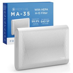 Medify MA-35 Air Purifier with True HEPA H13 Filter | 1,280 ft² Coverage in 1hr for Allergens, Smoke, Wildfires, Odors, Pollen, Pet Dander | Removal t