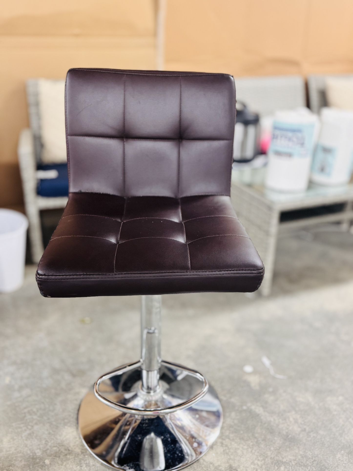 Yaheetech Bar Stools Set of 4, Counter Height Barstools, Modern Counter Stools, Brown 