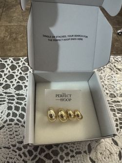 18k Gold over Brass Hoop Earrings