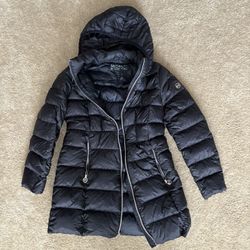 Michael Kors Women Packable Down Fill Hooded Jacket Petite Medium 