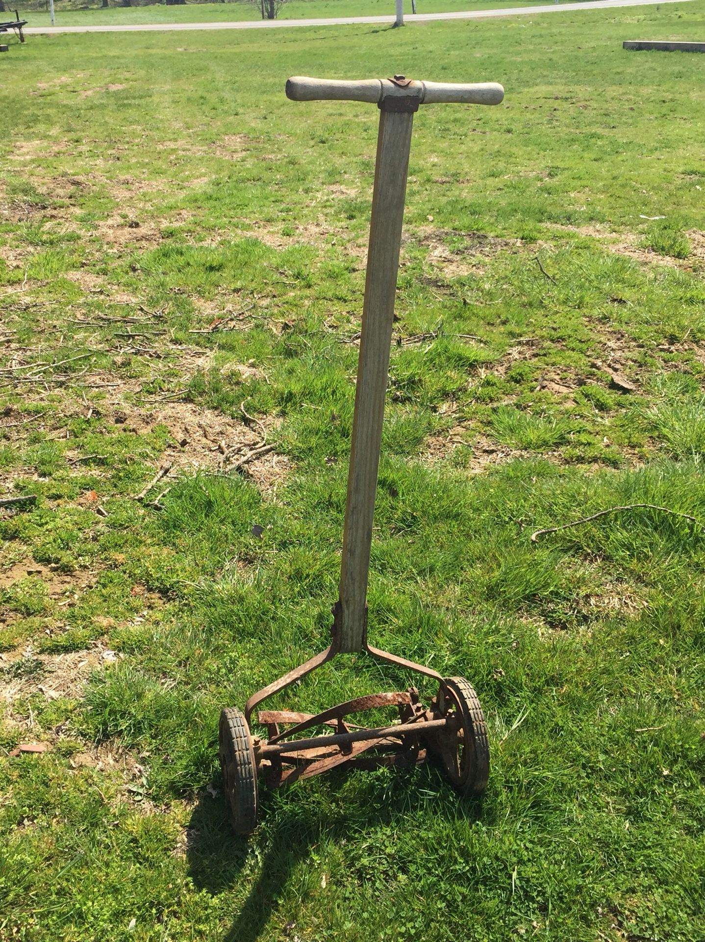 Antique Wood Handled Reel Mower