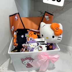 Halloween Hello Kitty Basket Gift Roses Bouquet Flowers Gift