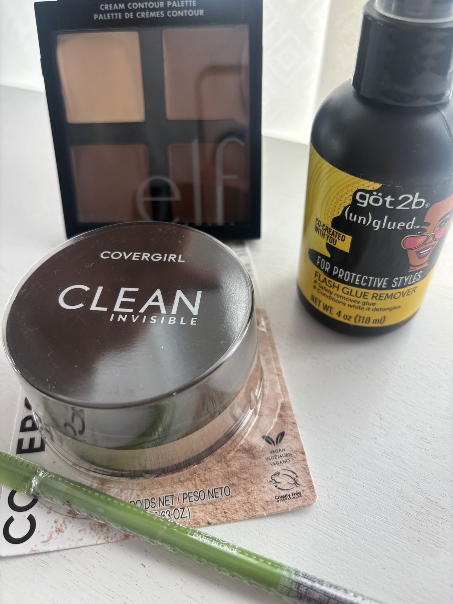 Loose Powder Eyebrow Pencil Contour Palette Glue Remover 