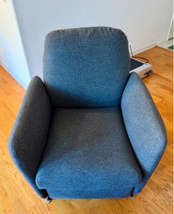 IKEA EKOLSUND Modern Recliner (Dark Gray) + Bonus Blush Pink Cover Set
