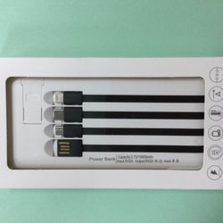 New Portable Power Bank with 4 Built-in Cables
